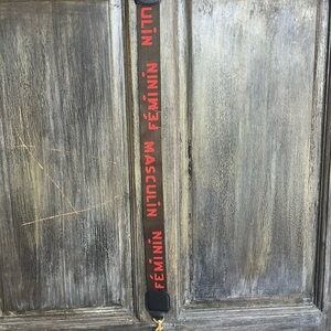 Féminin Masculin Black and Red SHOULDER STRAP